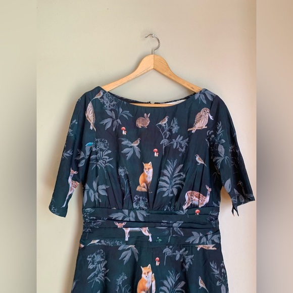 Eshakti wayward fancies animal woodland Print Dress medium - Picture 2 of 10